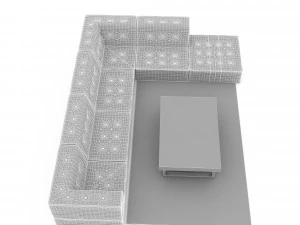 3D ethnic sitting group model 3D Model