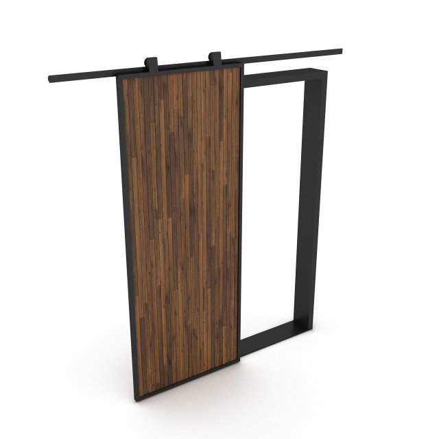 Sliding door 3D Модель .c4d .max .obj .3ds .fbx .stl .blend 