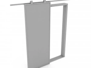 미닫이문 3D 모델