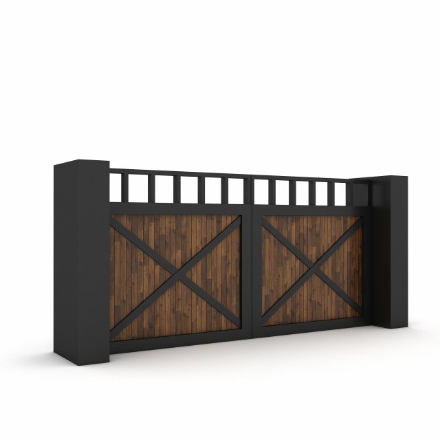Garden door 05 3D Modèle 3D .c4d .max .obj .3ds .fbx .stl .blend 