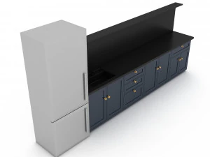 3D modern kitchen design 03 model 3D Model