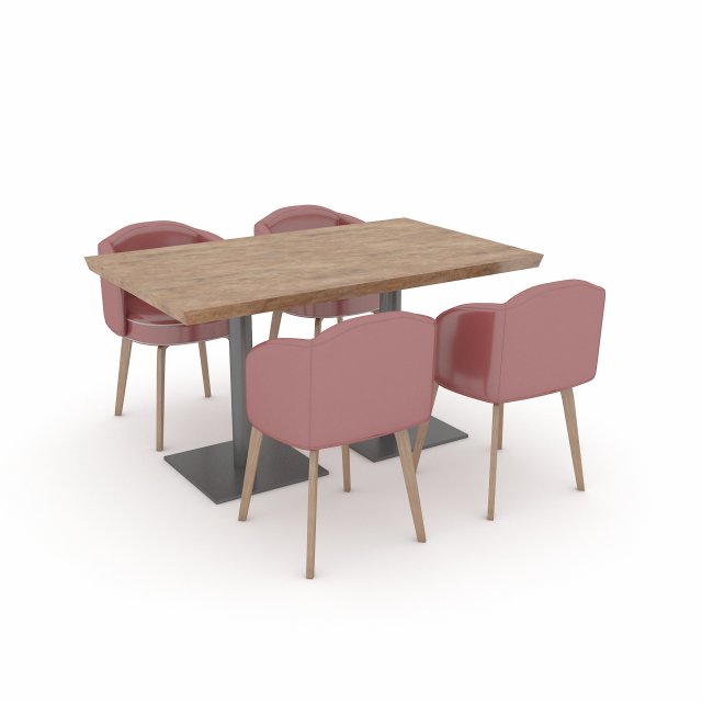 Modern table chair model Modelo 3D .c4d .max .obj .3ds .fbx .stl .blend