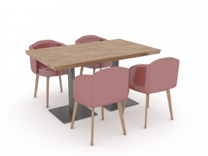 Modern table chair model 3D Model
