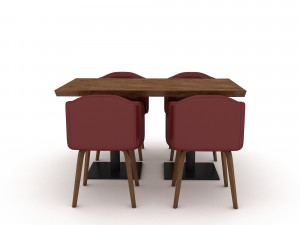 Modern table chair model Modelo 3D