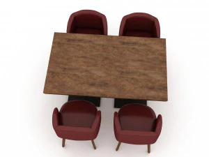 Modern table chair model 3D Model