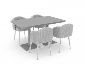 Modern table chair model Modelo 3D