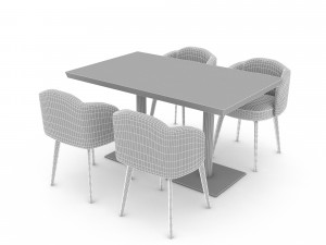 Modern table chair model Modelo 3D