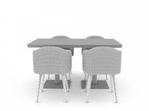 Modern table chair model Modelo 3D