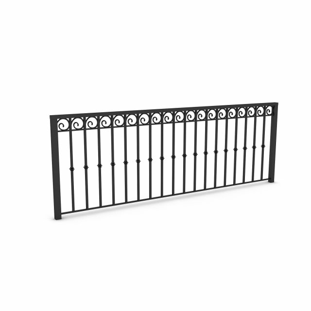 3D modern railing 07 3D Модель .c4d .max .obj .3ds .fbx .stl .blend 