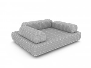 3D soft seat 05 model 3D Model