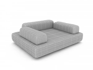 3D soft seat 05 model 3D Model