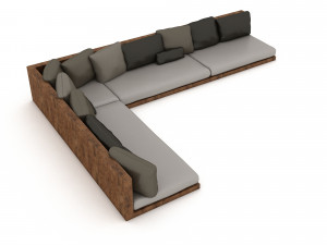 Corner seat 05 model 3D Model