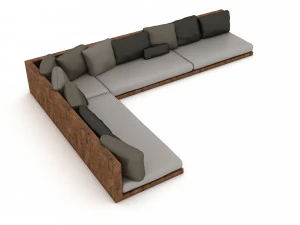 Seduta angolare modello 05 Modello 3D