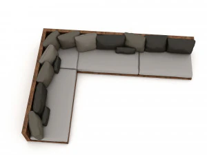 Corner seat 05 model 3D Model