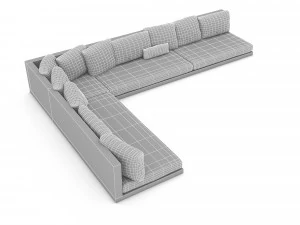 Corner seat 05 model 3D Model
