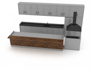 3d modern kitchen design 05 3D-Modell