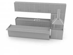 3d modern kitchen design 05 3D-Modell