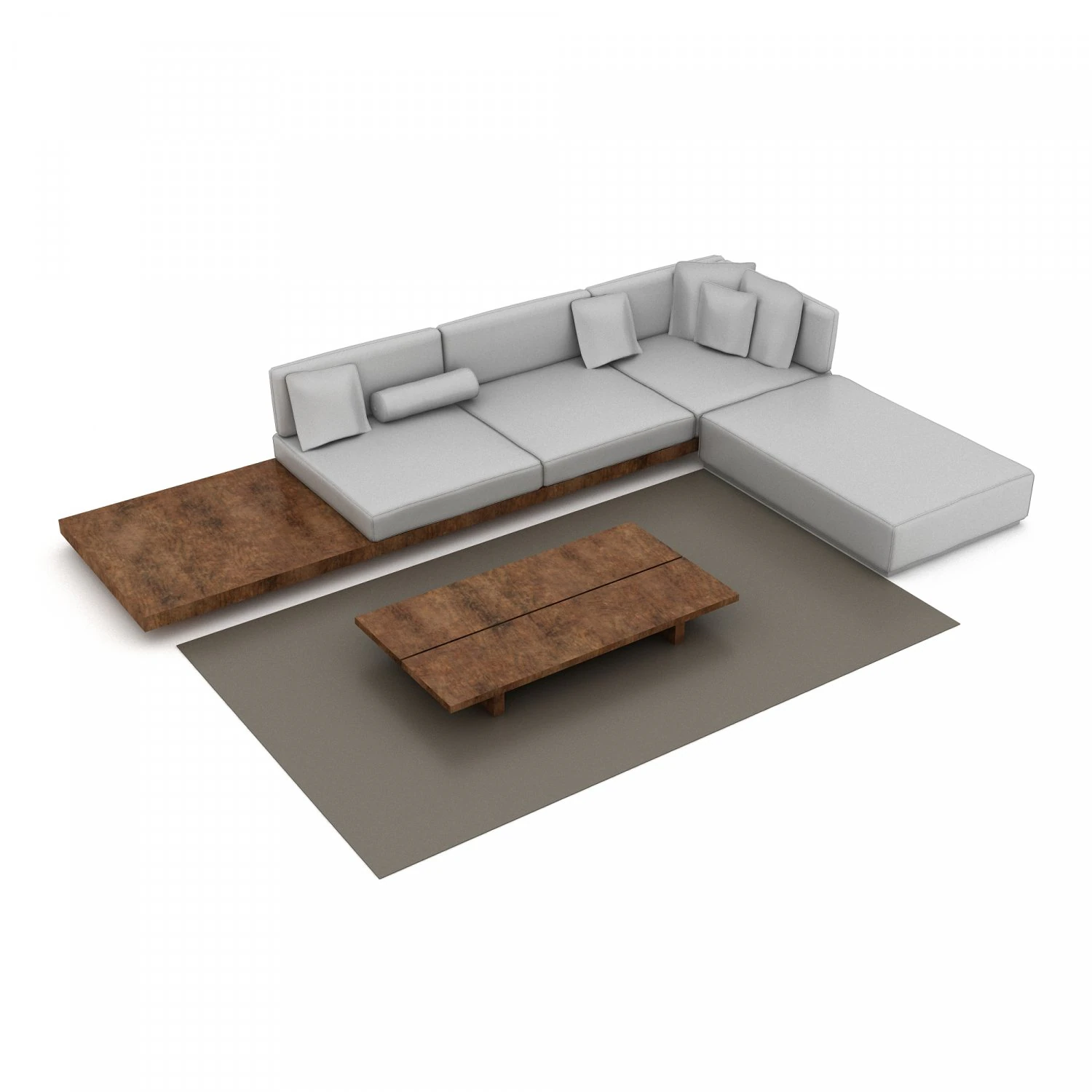3D corner seat 07 3D Model .c4d .max .obj .3ds .fbx .stl .blend