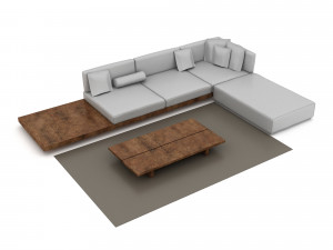 3D corner seat 07 3D Model
