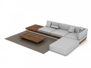3D corner seat 07 3D Model