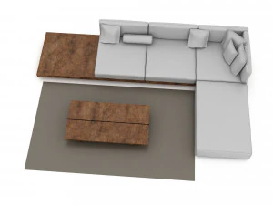 3D corner seat 07 3D Model