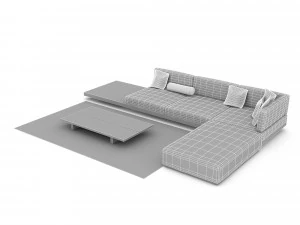 3D corner seat 07 3D Model