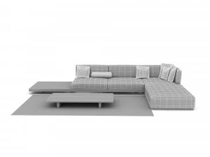 3D corner seat 07 3D Model