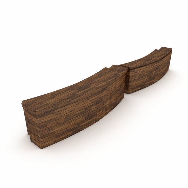 wooden reception 03 3D Model .c4d .max .obj .3ds .fbx .stl .blend