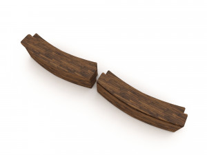 wooden reception 03 3D Model