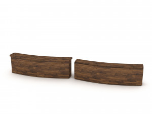 wooden reception 03 3D Model