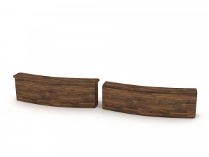 wooden reception 03 3D Model