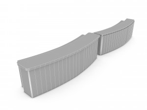 wooden reception 03 3D Model