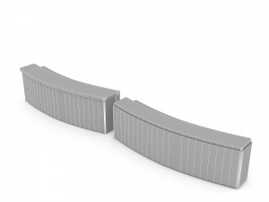 wooden reception 03 3D Model