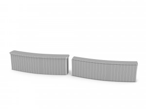 wooden reception 03 3D Model