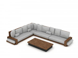 3D corner seat 09 3D Model