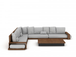 3D corner seat 09 Modelo 3D