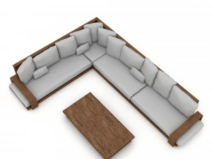 3D corner seat 09 3D Model