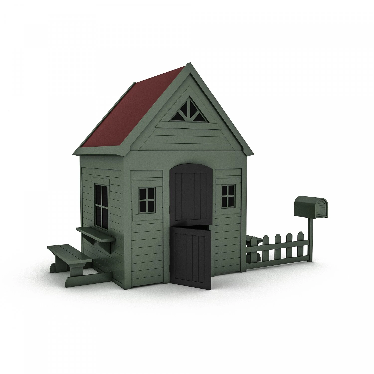 Toy garden house 3D Model .c4d .max .obj .3ds .fbx .stl .blend
