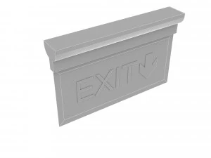 Exit sign low poly model 3D Model