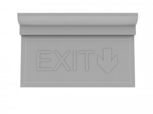 Exit sign low poly model Model 3D