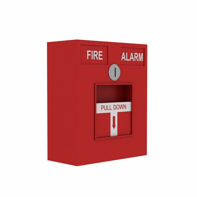 3D fire alarm model 3D Model .c4d .max .obj .3ds .fbx .stl .blend 
