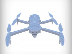 काला ड्रोन 3D मॉडल