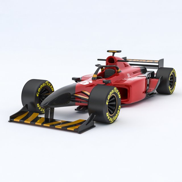 Formula 1 car 3D Model .c4d .max .obj .3ds .fbx .stl .blend 
