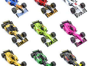 Formula car collection 3D 模型