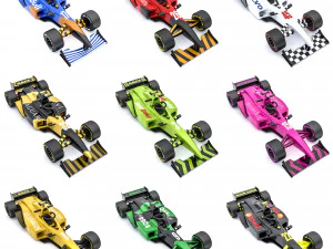 포뮬러 자동차 컬렉션 3D 모델