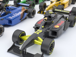 Formula car collection 3D 模型