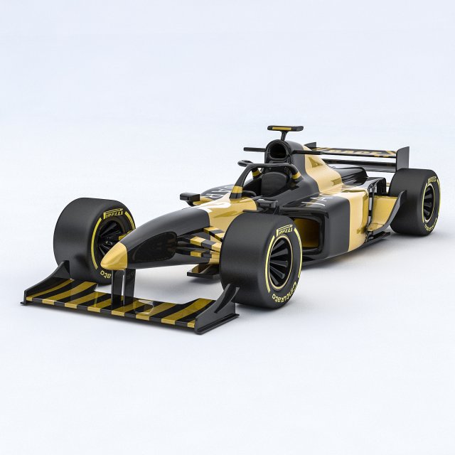 Formula 1 car model 09 3D Model .c4d .max .obj .3ds .fbx .stl .blend 