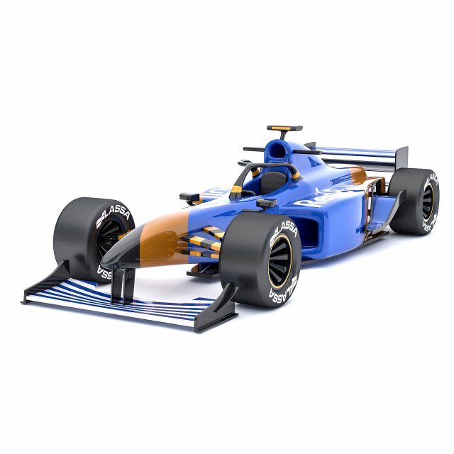 3D Formula 1 car model 02 3D 模型 .c4d .max .obj .3ds .fbx .stl .blend 