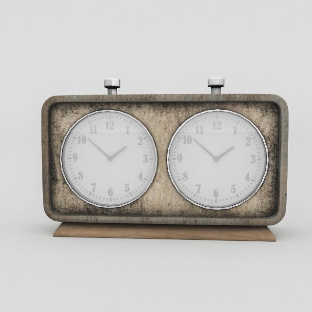 Chess clock model 3D Model .c4d .max .obj .3ds .fbx .stl .blend 