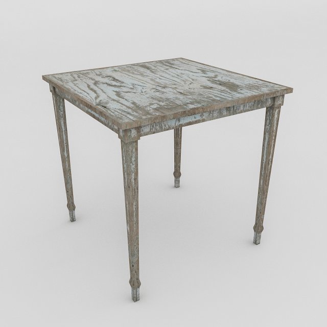 Old wooden table model 3D 모델 .c4d .max .obj .3ds .fbx .stl .blend 